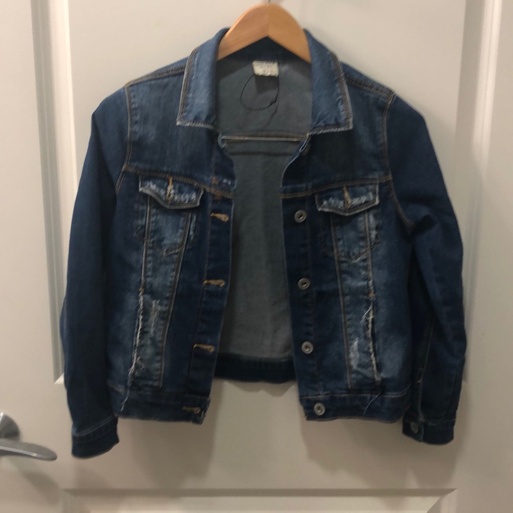 Zara Girls Denim Collection distressed Jean Jacket